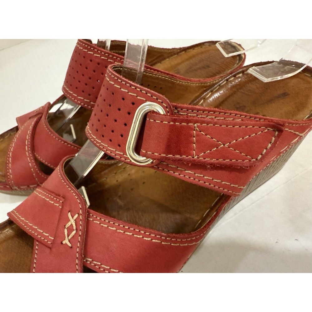 V Italia Mica Natural Genuine Leather Slide on Extra Light Wedge Size 38 - Picture 4 of 9